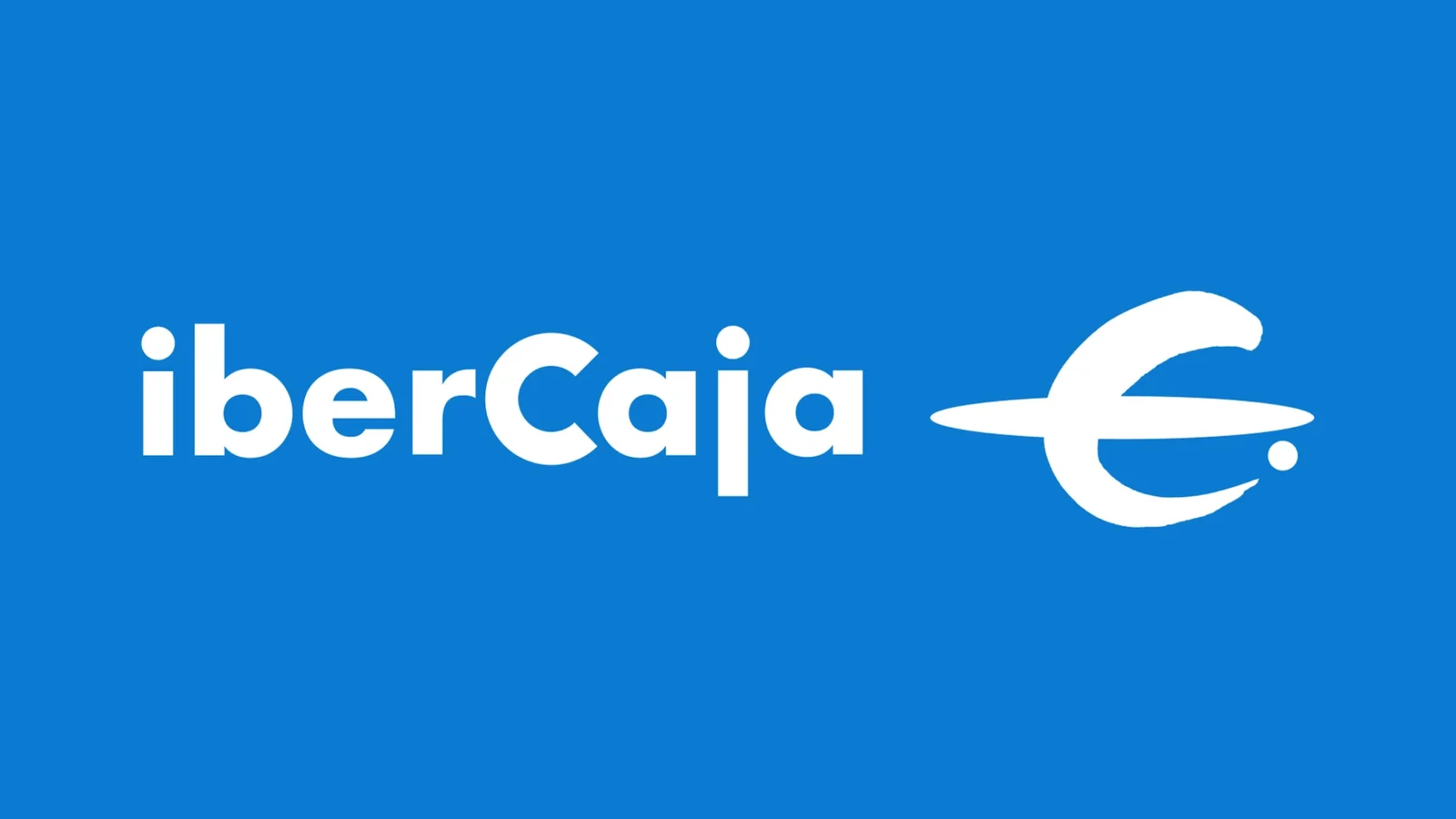 Ibercaja identity on a blue background.