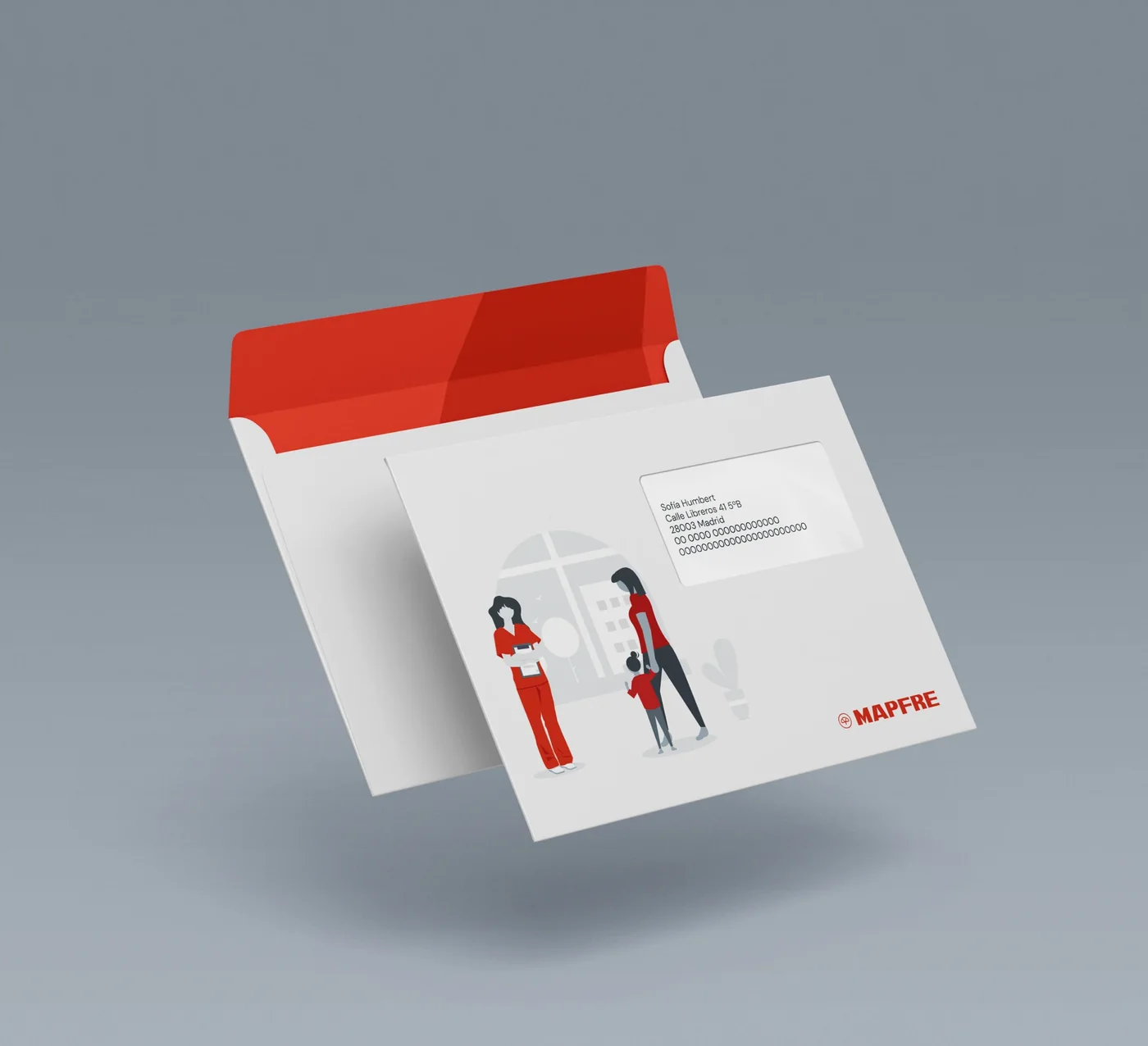 MAPFRE welcome system applied to a physical communication touchpoint.